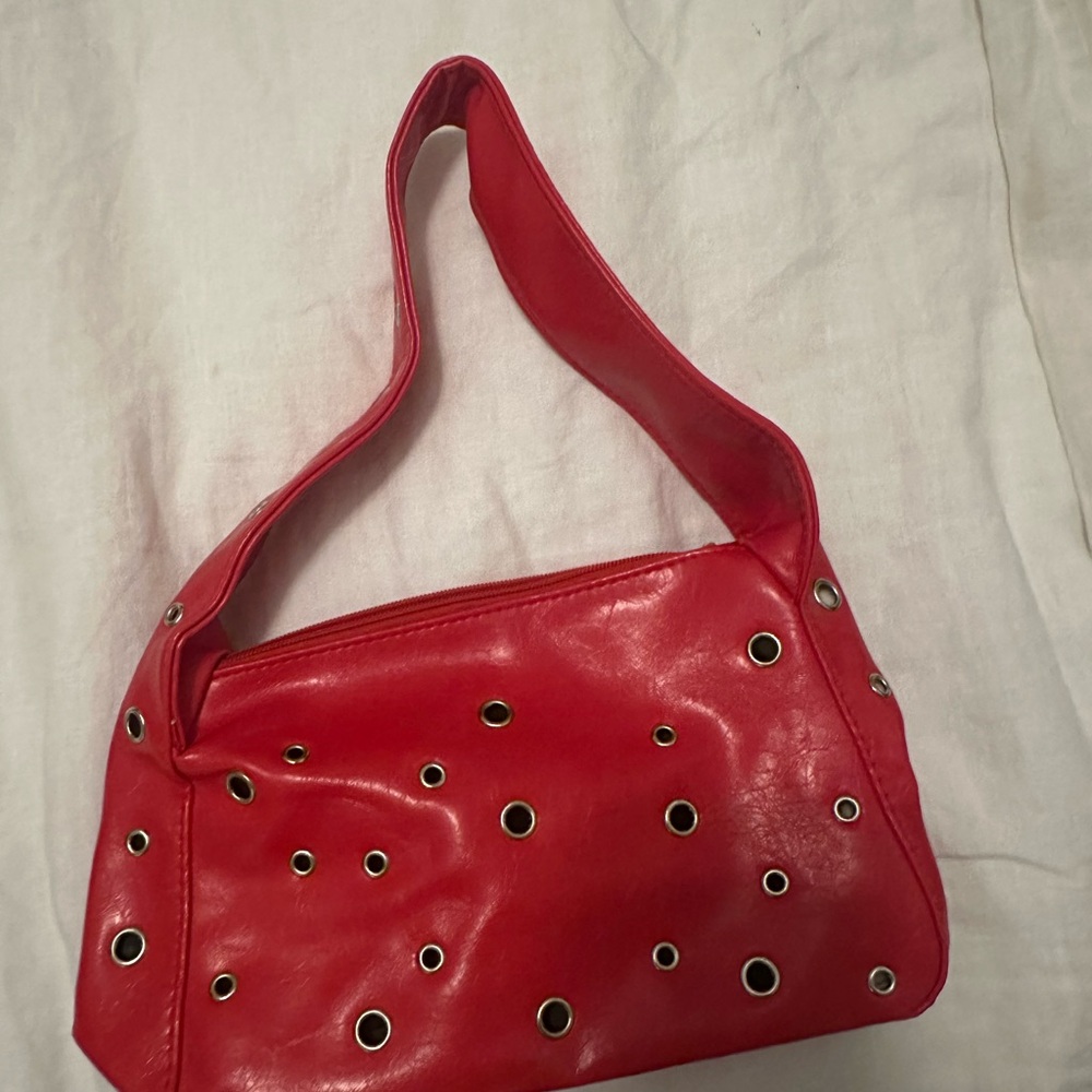 Red Leather 10” Bag